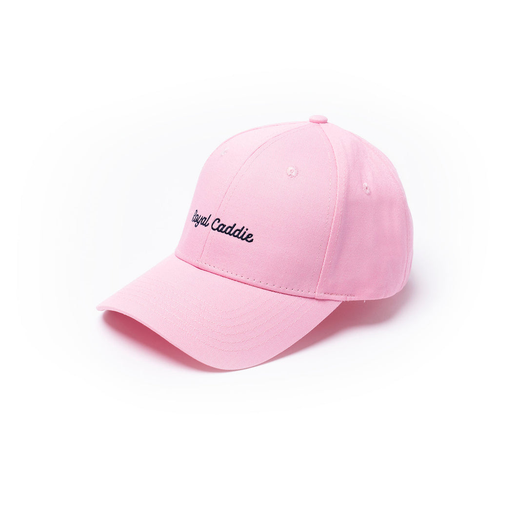 Pink cotton golf cap. Sports cap